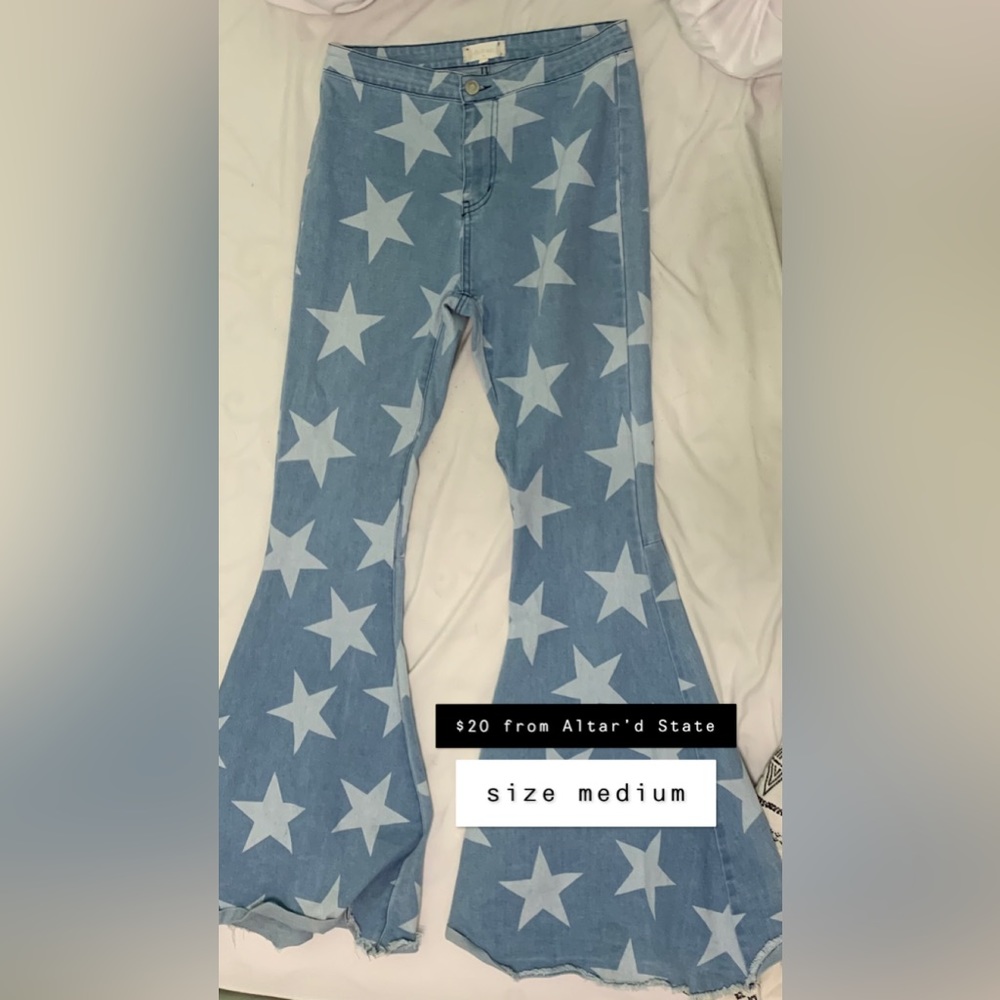 Star bell bottom jeans